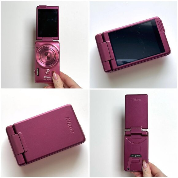 Pre-Owend N ikon Coolpix S6900 Pink Digital Camera Bundle RARE