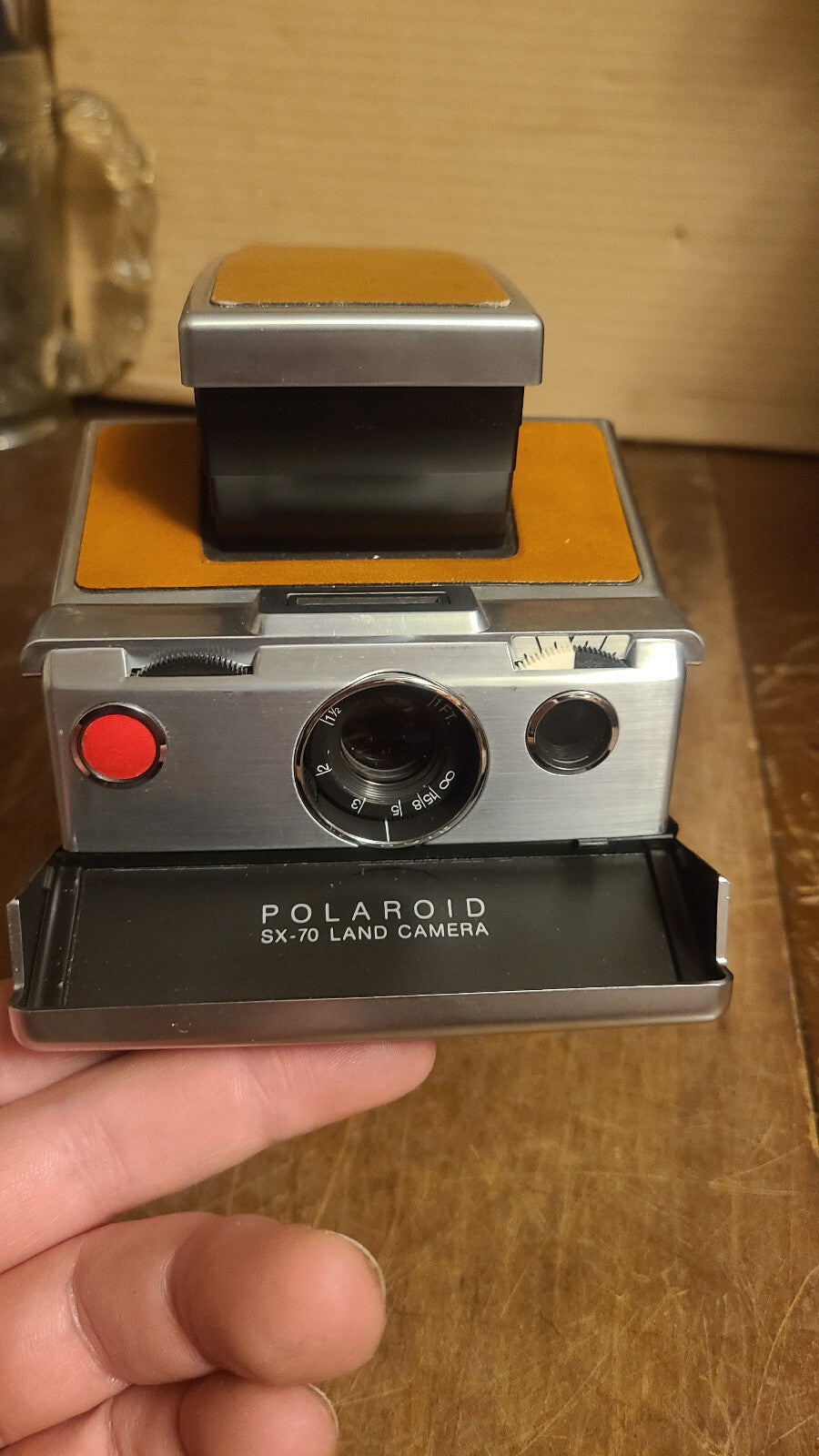 VTG Polaroid SX-70 SX70 Land Camera Brown Leather nice