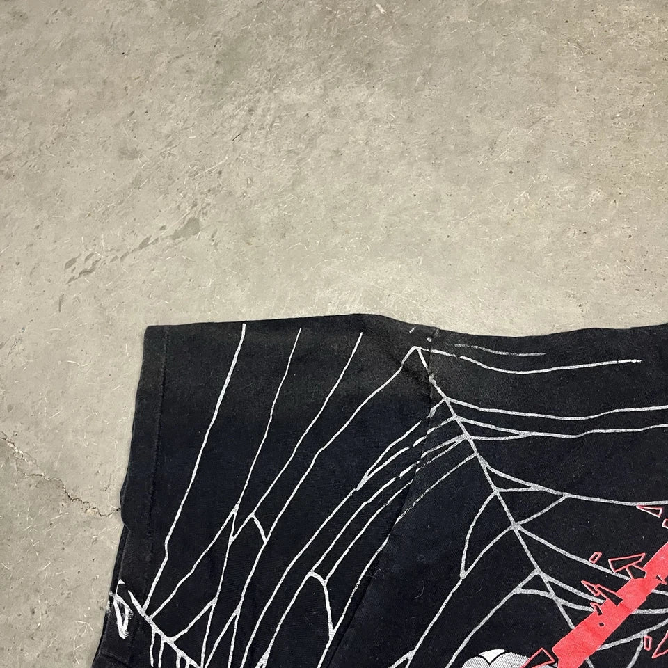 Vintage 90s Metallica All Over Print AOP Concert T Shirt Black XL