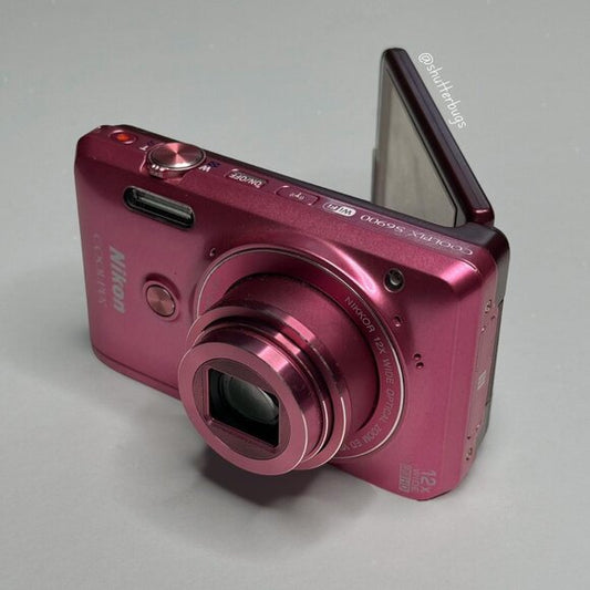 Pre-Owend N ikon Coolpix S6900 Pink Digital Camera Bundle RARE