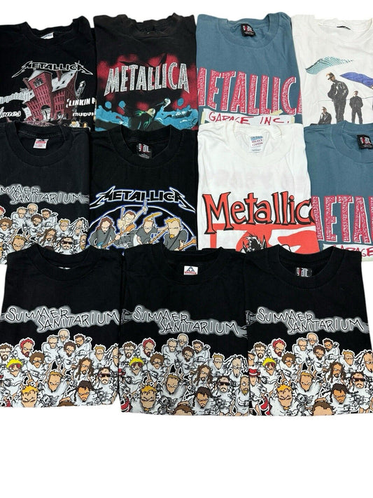 Vintage 90s 00s Metallica T-Shirt Bundle Lot Of 11 Band Tess Metal Sz M L XL