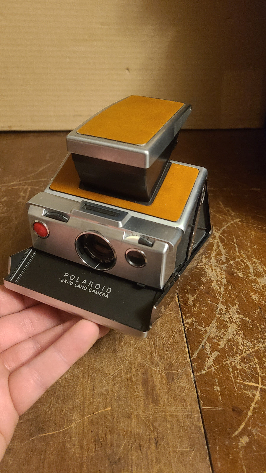 VTG Polaroid SX-70 SX70 Land Camera Brown Leather nice