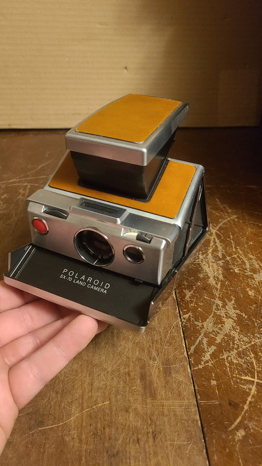 VTG Polaroid SX-70 SX70 Land Camera Brown Leather nice