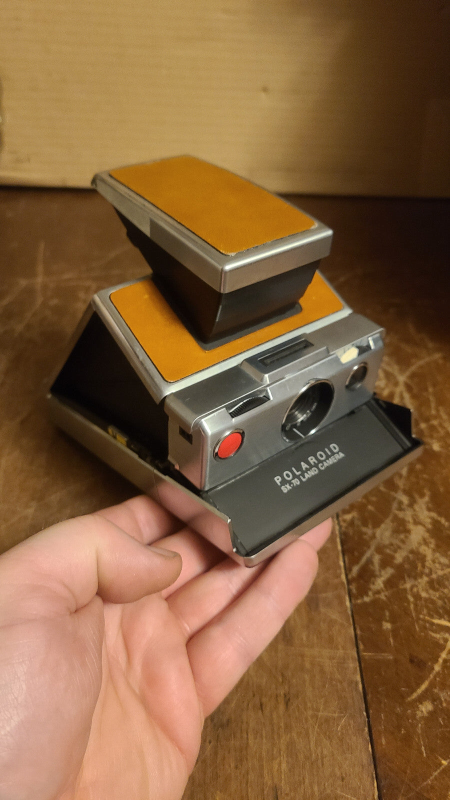 VTG Polaroid SX-70 SX70 Land Camera Brown Leather nice