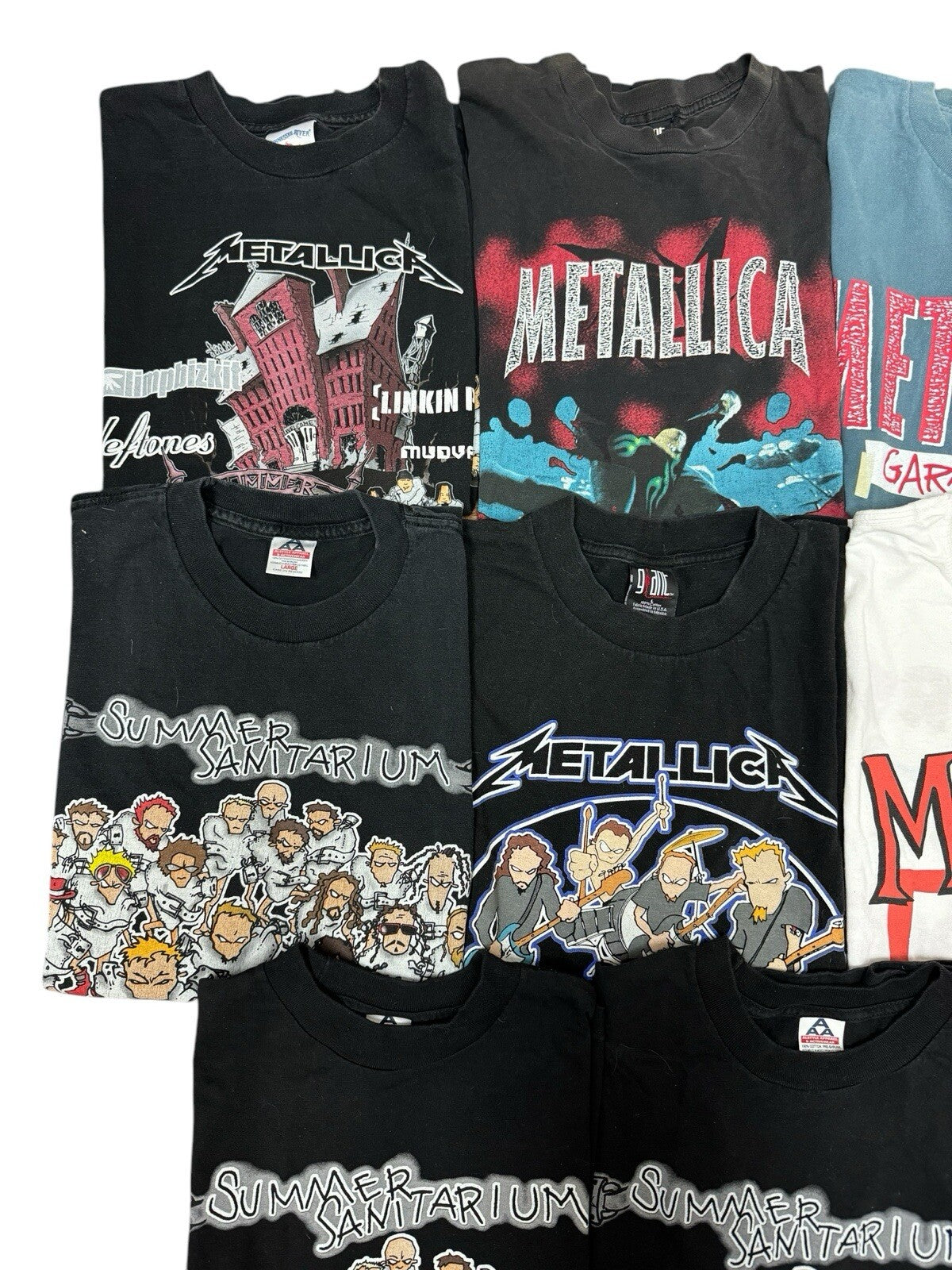 Vintage 90s 00s Metallica T-Shirt Bundle Lot Of 11 Band Tess Metal Sz M L XL