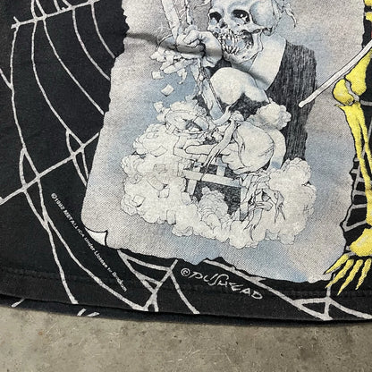 Vintage 90s Metallica All Over Print AOP Concert T Shirt Black XL